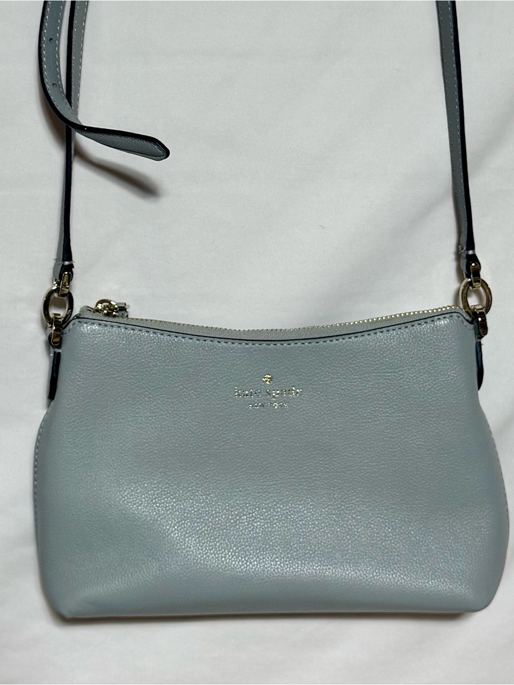Kate Spade Bailey Pebble Leather Crossbody Bag Blue Glow, K4651